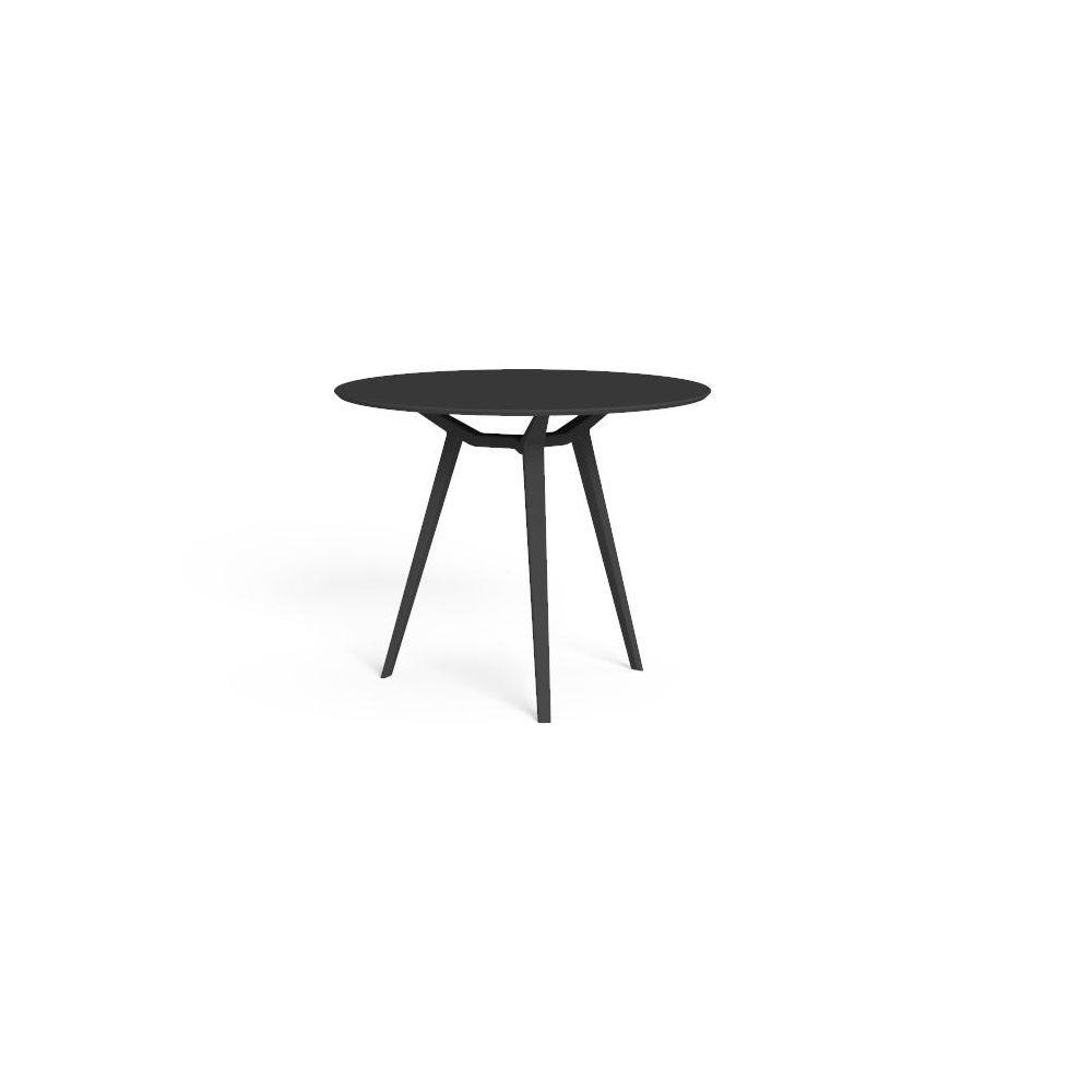 Luxury Round Aluminium Dining Table | High End Exterior Dinner Table | Aluminium Garden Furniture UK | White Grey