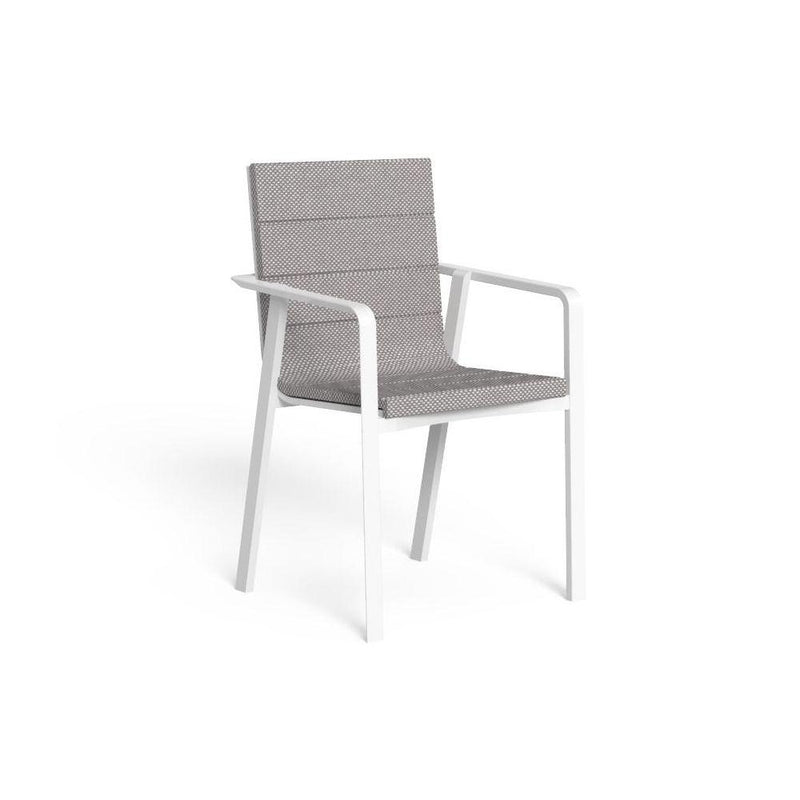 Elegant Garden Dining Chair | Luxury Exterior Metal Seating For Sale | Garden Seating UK | White Beige Grey