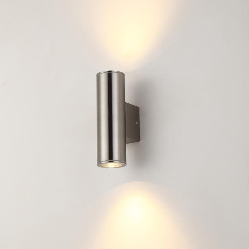 Silver Steel Wall Light | High End Outdoor Lighting | Luxury Exterior Wall Lights | Outdoor Living and Lighting Solutions