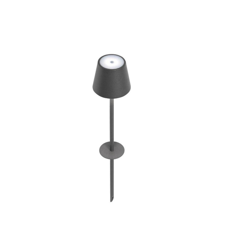 Minimal Outdoor Garden Floor Lamp | luxury Italian garden floor lighting UK | grey white | peg base