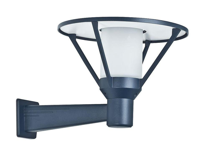 Modern Garden Wall Light with Frosted Diffuser | Outdoor Dark Blue Wall Sconce Made in France 30cm