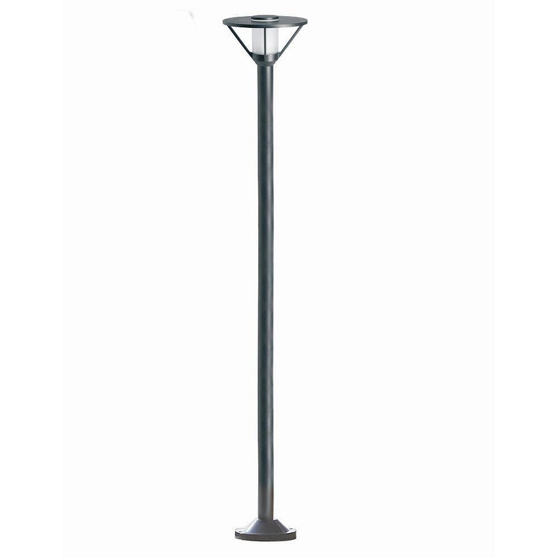 Modern Garden Bollard with Frosted Glass Diffuser | Luxury Tall Exterior Floor Lamp Made in France | 230cm