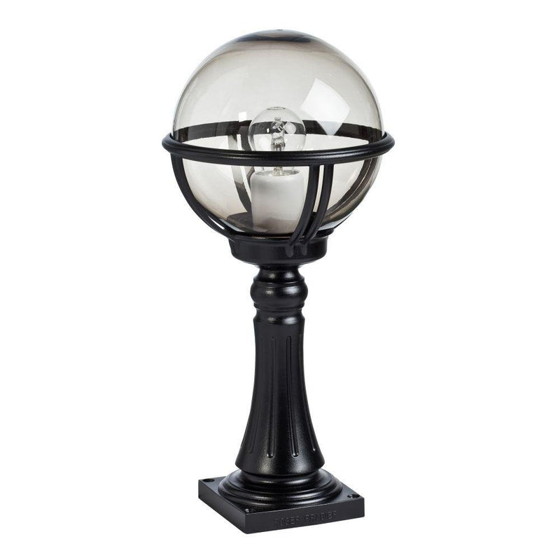 Simple Exterior Metal Globe Floor Light | luxury French exterior bollard | E27 | black white red green