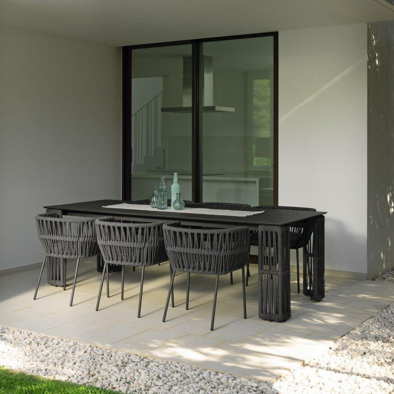Sleek Extandable Outdoor Dining Table | Luxury Outdoor Table | High End Furniture | Luxury Quality | Luxury Furniture | Dark Table