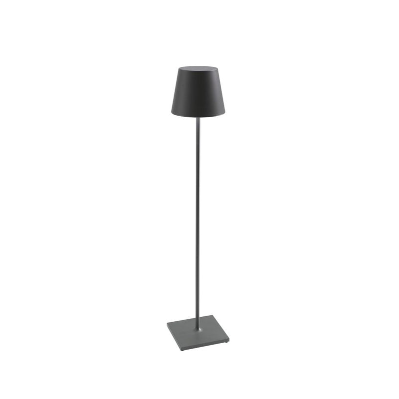 Cordless Exterior Modern Metal Floor Lamp | luxury garden floor light | black white | small medium large | Zafferano Poldina