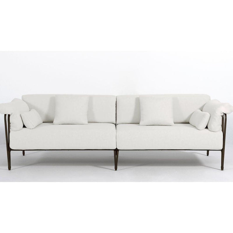 Unique Linear Design Patio Sofa | High End Metal Garden Sofa | Luxury Metal Patio Furniture | Designed and Made in Italy
