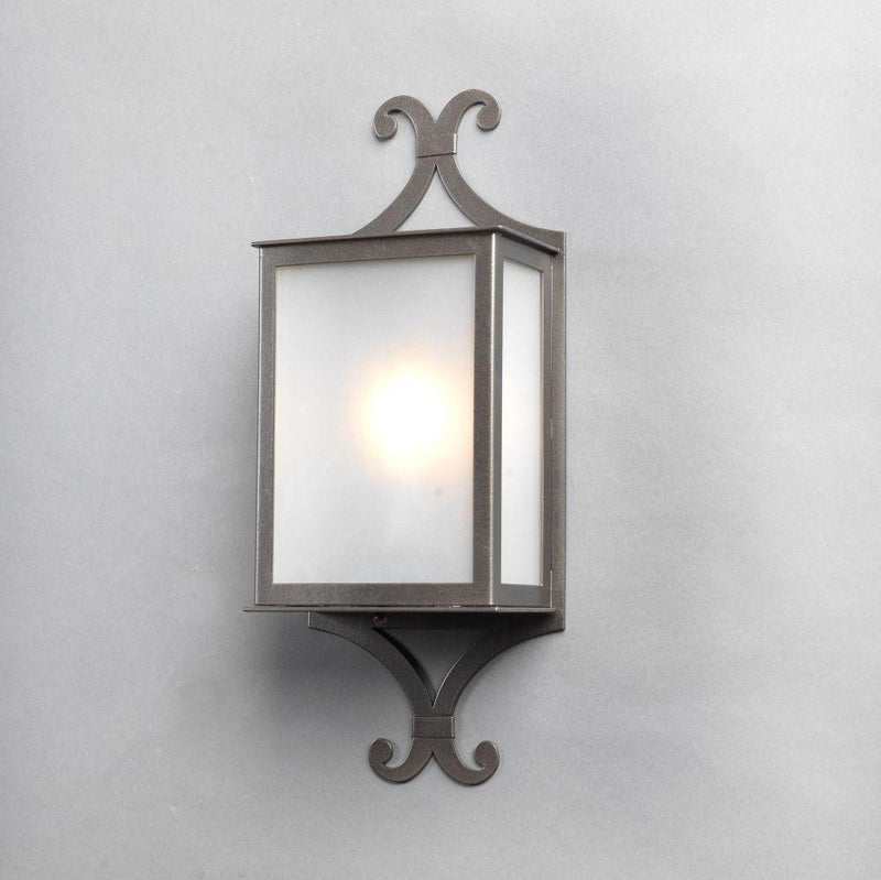 Elegant Half Wall Patio Lantern | IP54 Outdoor Wall Light | Luxury Garden Wall Lantern by Officina Ciani | Designed and Made in Italy