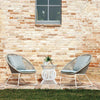Luxury Aluminium Circular Side Table | stylish luxury Italian coloured side table | white beige