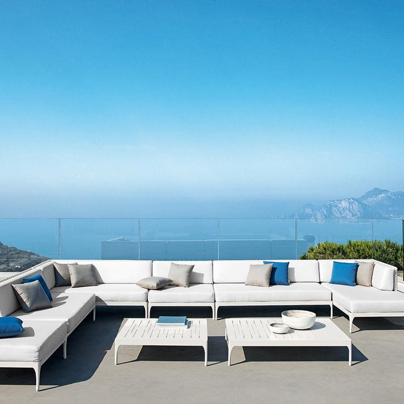 Woven Modular Outdoor Sofa Central Piece | High End Outdoor Furniture Set | Luxury Modular Sofa | Designed and Made in Italy