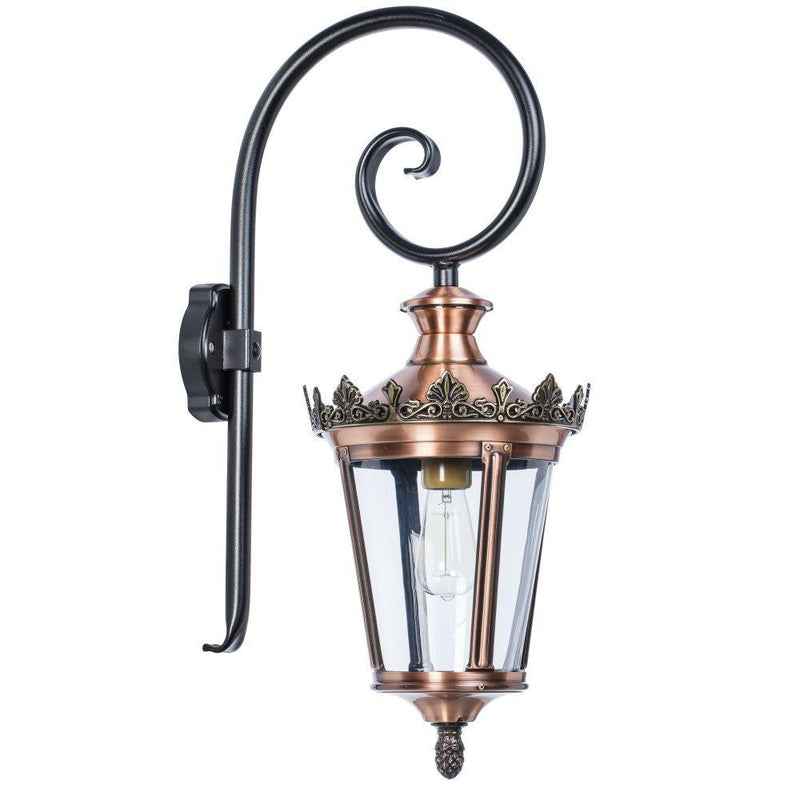 Classical Outdoor Lantern Wall Light | high end French metal wall mounted lantern | aluminium copper | E27 LED | black green gold