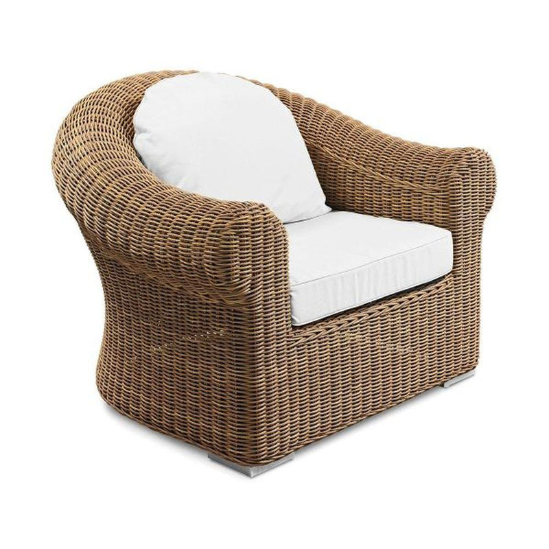 Luxurious Modern Woven Armchair | Luxury Garden Armchair in Natural Colour | White Beige | Braid Cloe