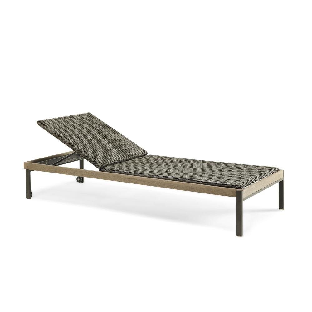 Luxurious Woven Sun Lounger | High-End Outdoor Sun Lounger | Premium Teak & Aluminium Sunbed | Weather-Resistant Luxury Sun Lounger | Ethimo Allaperto Mountain