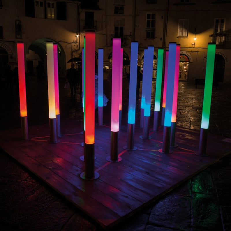 Luxury Colour-Changing Outdoor Floor Light | High-End Outdoor LED Floor Lamp | Customisable Outdoor Light | Weather-Resistant Outdoor Floor Lamp | Martinelli Luce