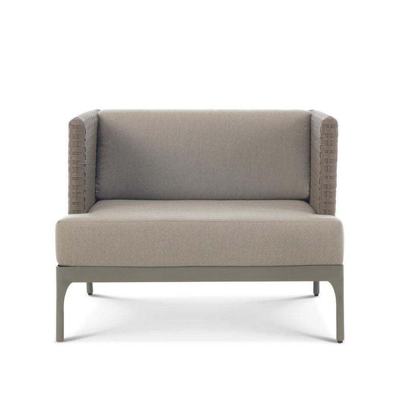 Luxury Woven Grey Lounge Armchair | High End Outdoor Armchair | Luxury Woven Outdoor Furniture | Ethimo Infinity | Designed and Made in Italy