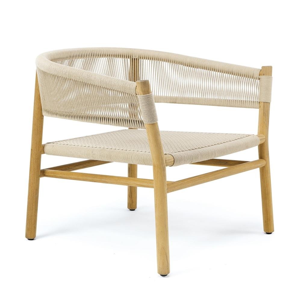 Luxurious Woven Outdoor Lounge Armchair | High-End Outdoor Seating | Luxury Woven Furniture | Elegant Teak Armchair | Ethimo Kilt