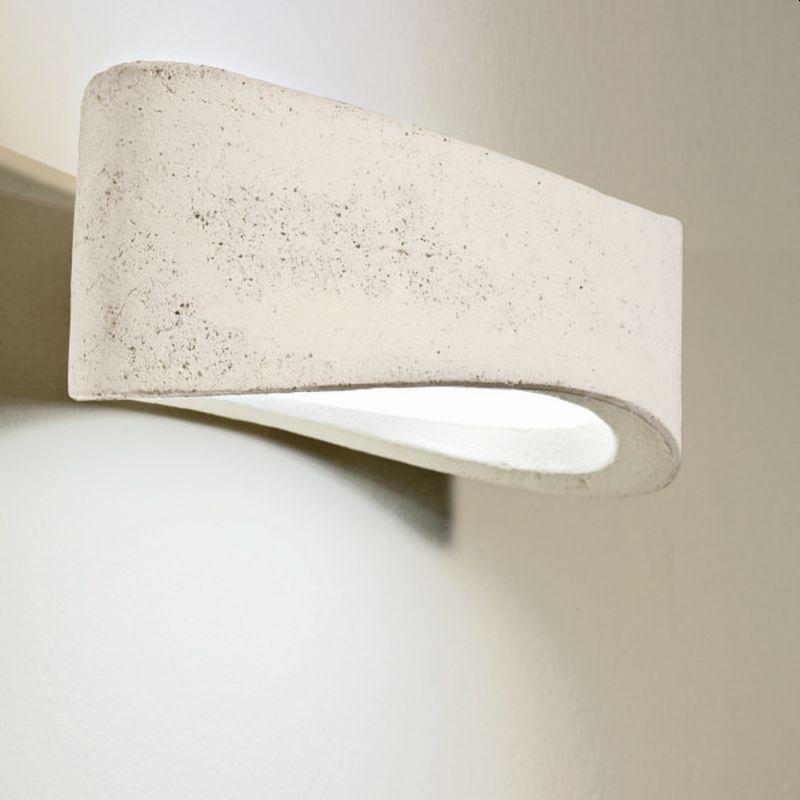 Contemporary Coloured Terracotta Wall Sconce | modern white clay wall light | LED | natural colour outdoor clay