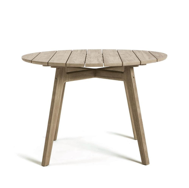 Round Teak Outdoor Dining Table | Luxury Outdoor Dining Set | High-End Outdoor Teak Furniture | Ethimo Knit