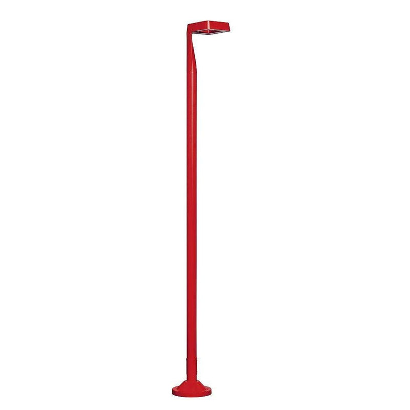 Urban Square Outdoor Floor Light | High End Garden Square Floor Lamp Made in France | Red Dark Grey White