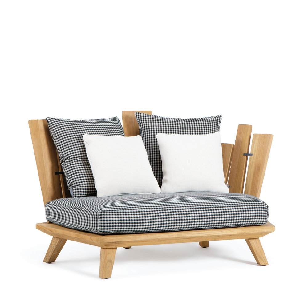 Unique Asymmetrical Armchair Right Corner | Luxury Outdoor Furniture Sets | High End Outdoor Seating | Designed and Made in Italy | Ethimo Rafael