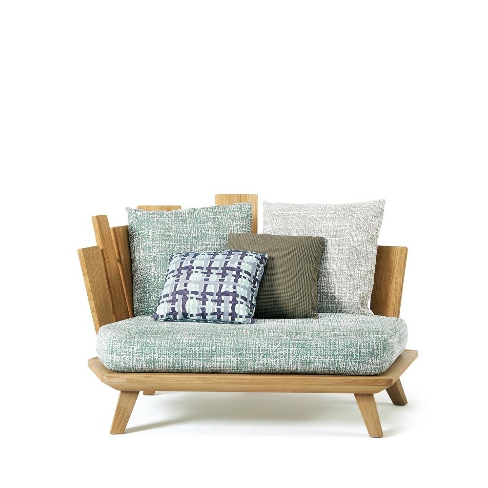 Unique Asymmetrical Outdoor Armchair Left Corner | Luxury Outdoor Living | High-End Outdoor Furniture | Designed and Made in Italy | Ethimo Rafael