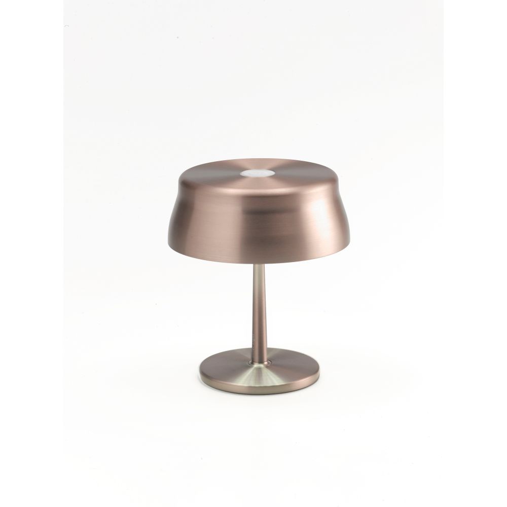 Mini Battery Operated Sleek Table Lamp | luxury exterior small cordless battery operated table light | gold copper green | Zafferano Sister