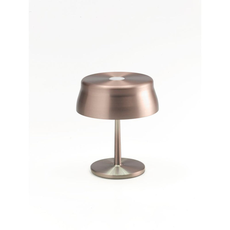 Mini Battery Operated Sleek Table Lamp | luxury exterior small cordless battery operated table light | gold copper green | Zafferano Sister